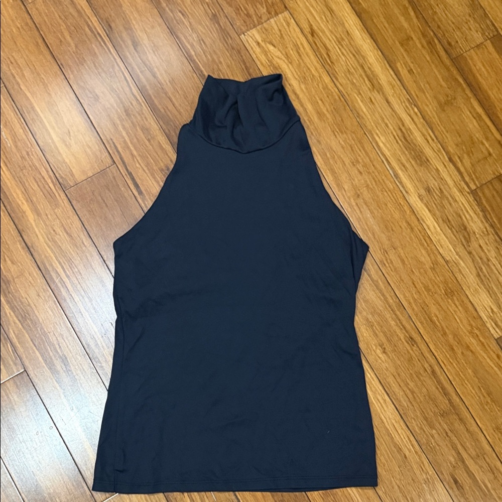 Elegant Black Sleeveless High-Neck Top